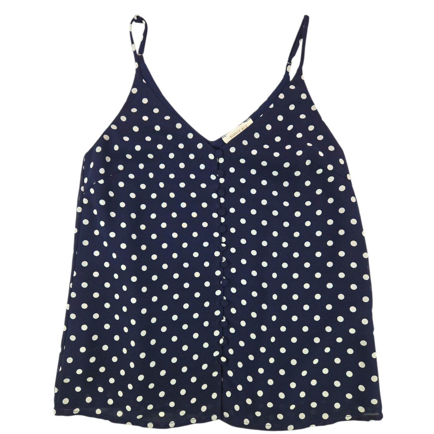 Other Sophie Rue | Leisha White Polka Dots Button Front Cami | XS Size XS / US 0-2 / IT 36-38 - 2 Thumbnail