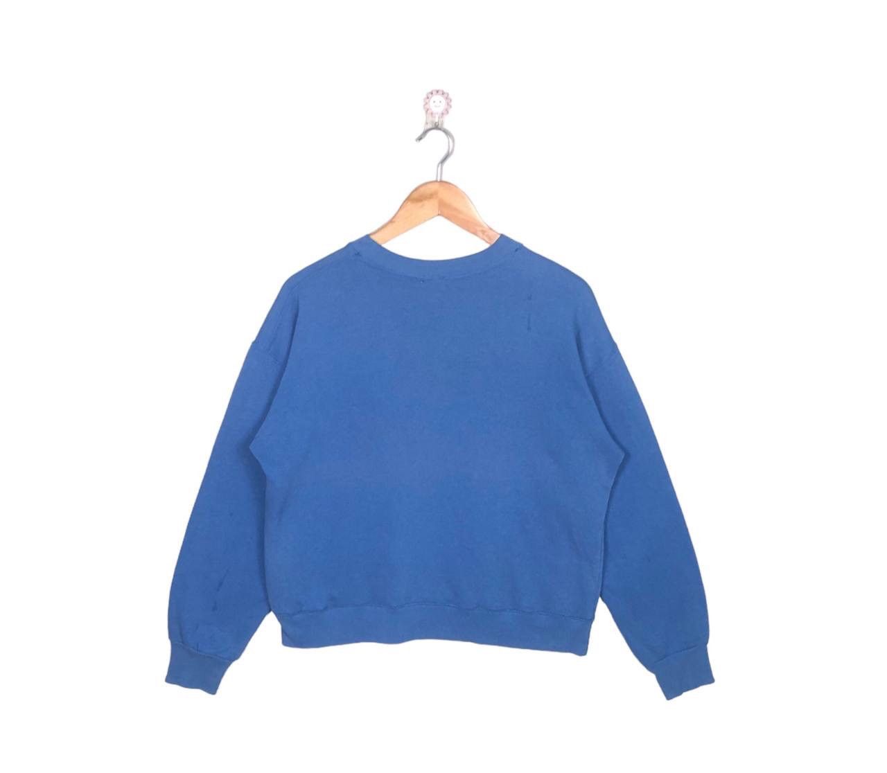 Vintage Thrashed 80s Ohio USA Sun Faded Blue Sweatshirt ERD GRUNGE Size US M / EU 48-50 / 2 - 2 Thumbnail