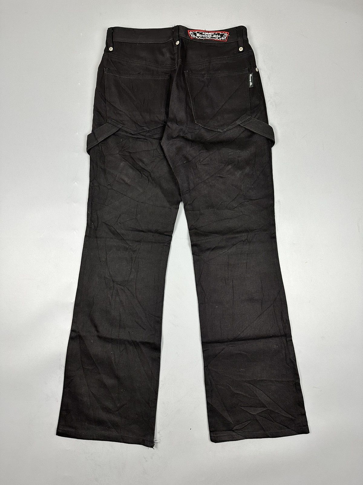 Seditionaries Vintage Bernings-Sho Punk Bondage Flared Denim Size US 29 - 2 Thumbnail