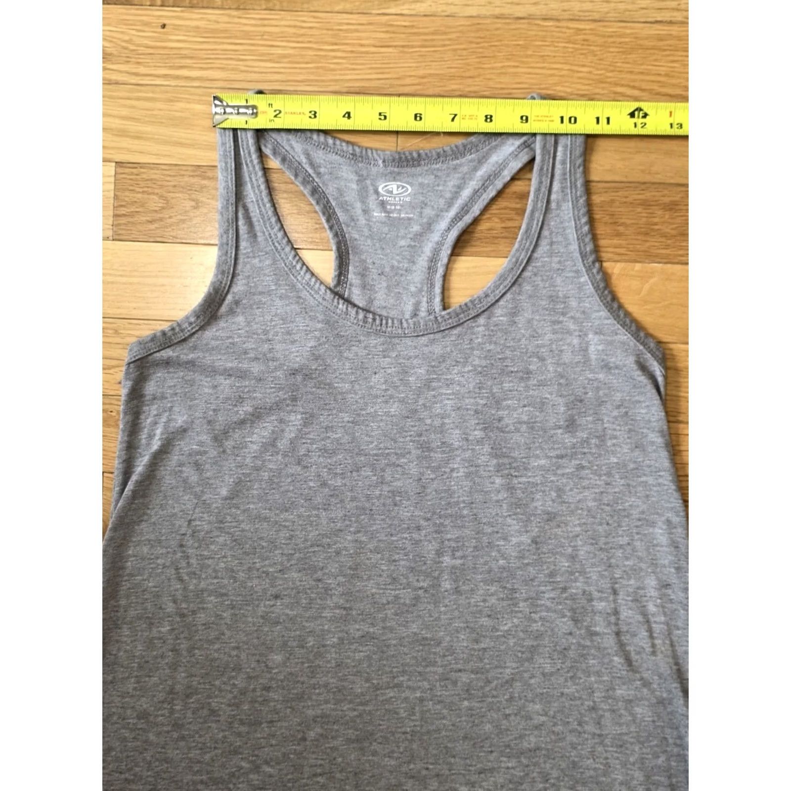 Athletic Works Athletic Works Womens Active Racerback Tank M 8 - 10 Shirt Sleeveless Gray Polyester Spandex Moisture Wicking Size ONE SIZE - 6 Thumbnail
