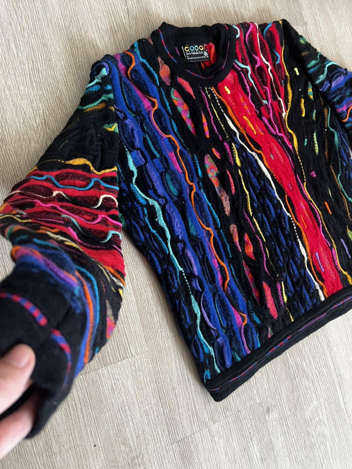 Coogi Coogi 3D knit mercerized cotton crewneck sweater Size US L / EU 52-54 / 3 - 3 Thumbnail