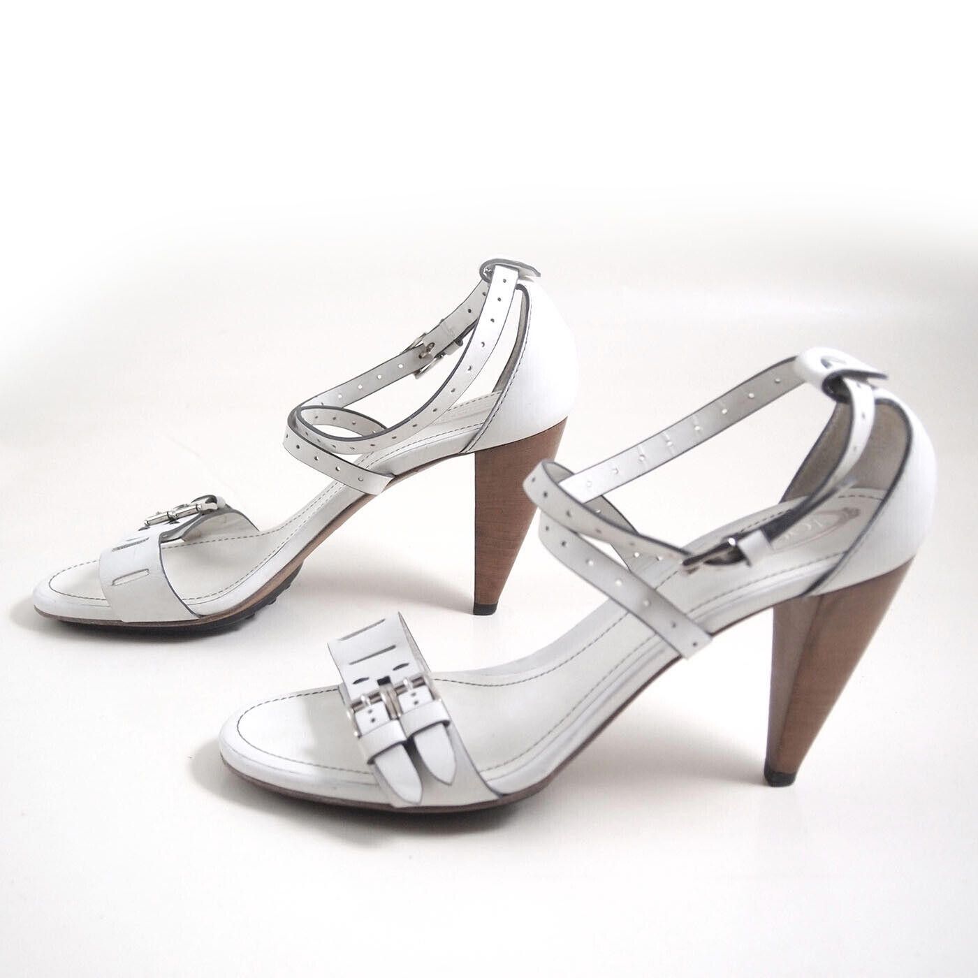 Tod's Tod's Strappy Sandals High Heel White Womens US 9 EU 39 Size US 9 / IT 39 - 3 Thumbnail