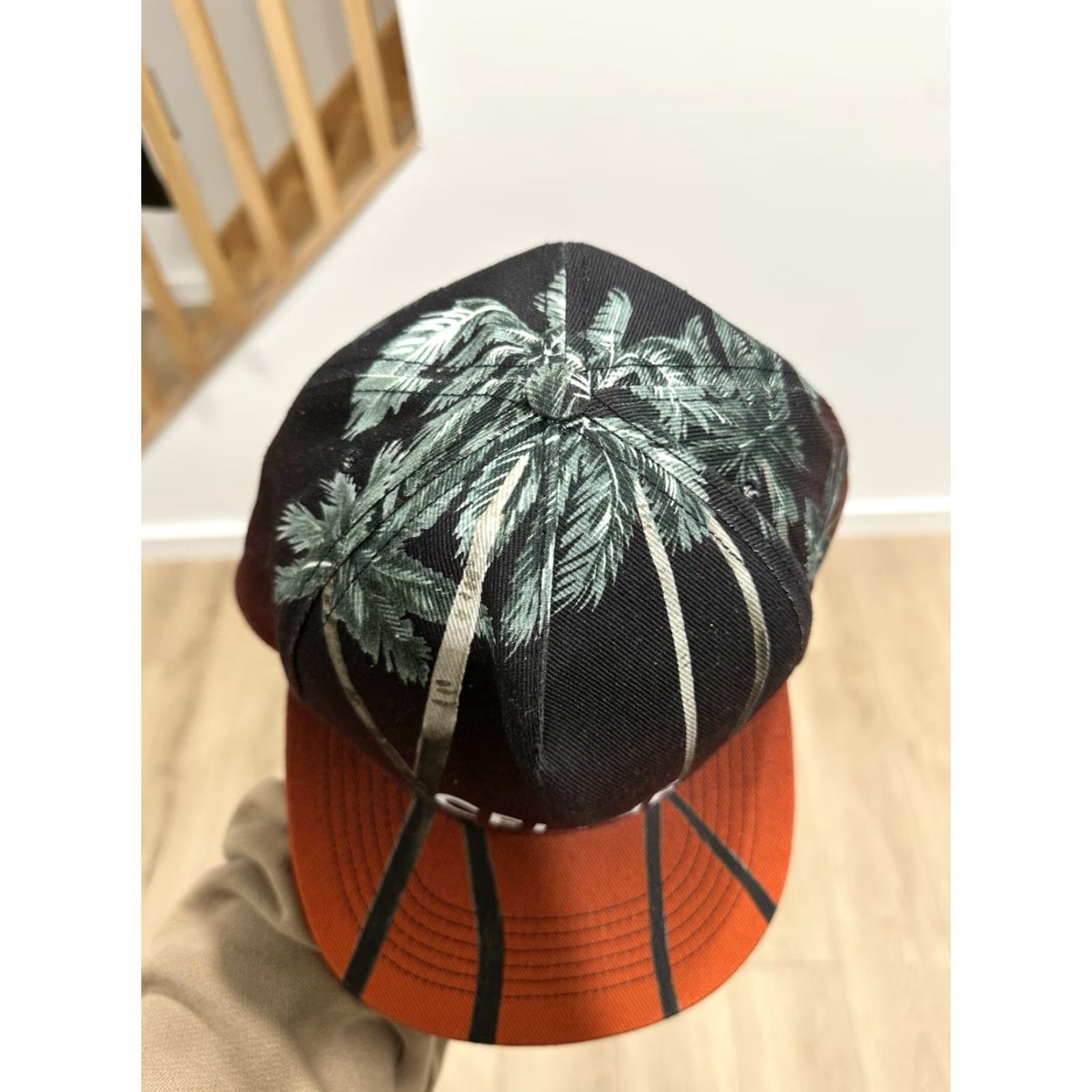Celine NWT CELINE Hat Snapback Palm Trees Size Large Unisex Baseball Cap Black/Red Cotton Polyester Size ONE SIZE - 5 Thumbnail