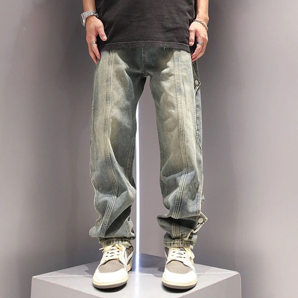 Denime × Japanese Brand Baggy Jeans Wide Leg Plus Size Straight-leg Trousers Size US 32 / EU 48 - 3 Thumbnail