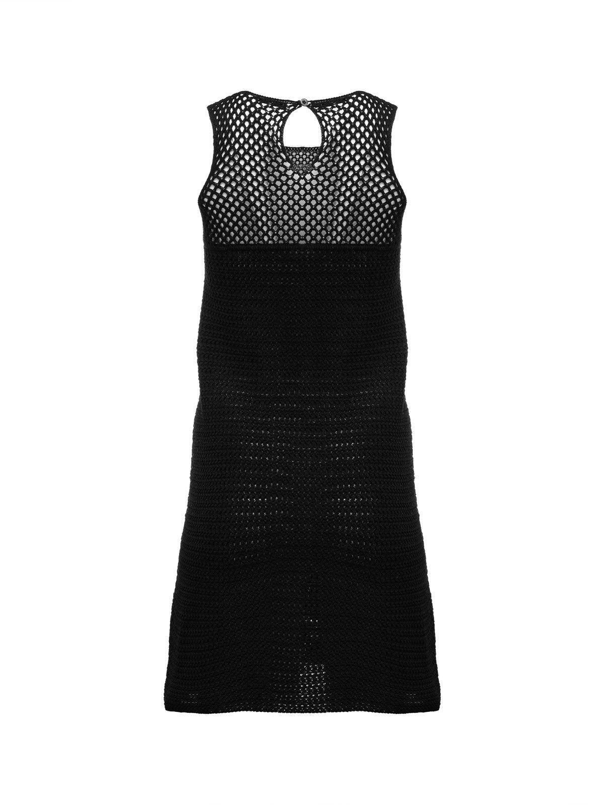 Prada Prada crochet knit small black dress Size M / US 6-8 / IT 42-44 - 2 Thumbnail