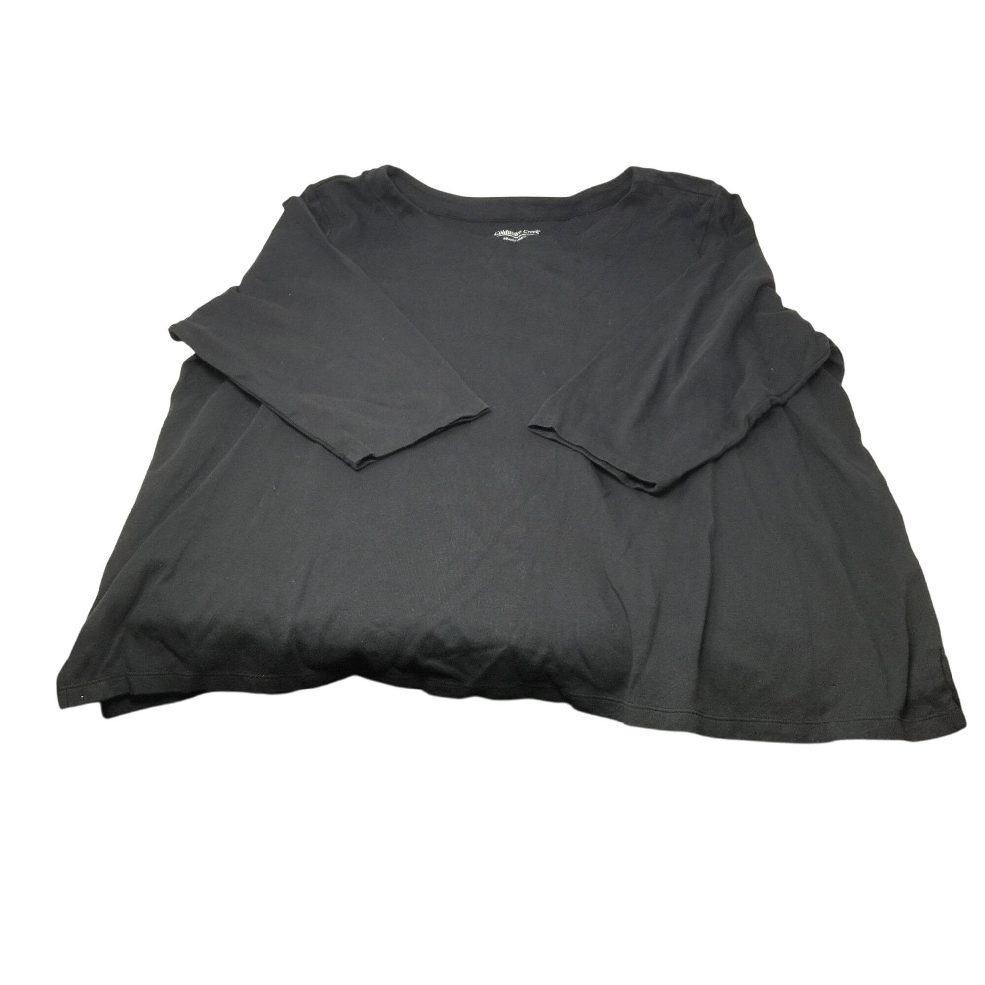Coldwater Creek Coldwater Creek Women's Long Sleeved Black Shirt Size 3X Size 3XL / US 20-22 - 1 Thumbnail