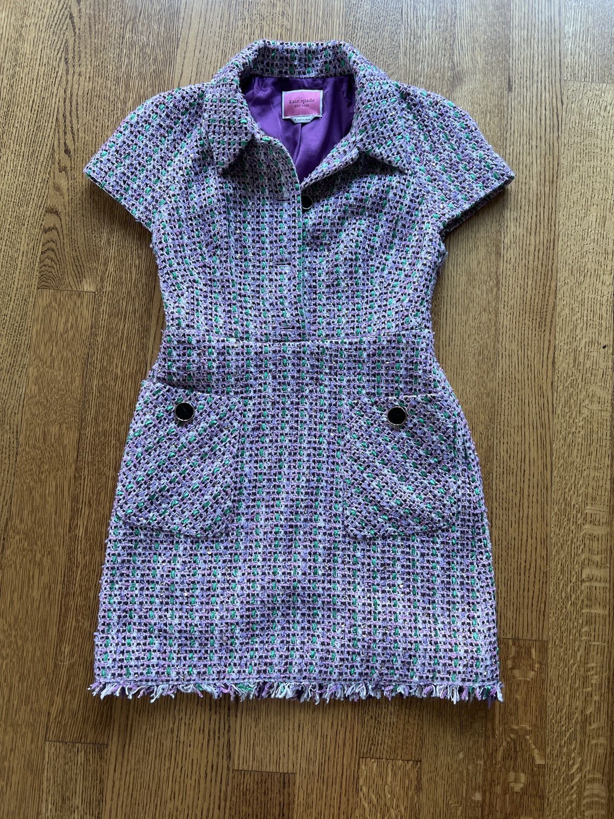 Kate Spade Enchanted Tweed Shirtdress Size S / US 4 / IT 40 - 1 Thumbnail