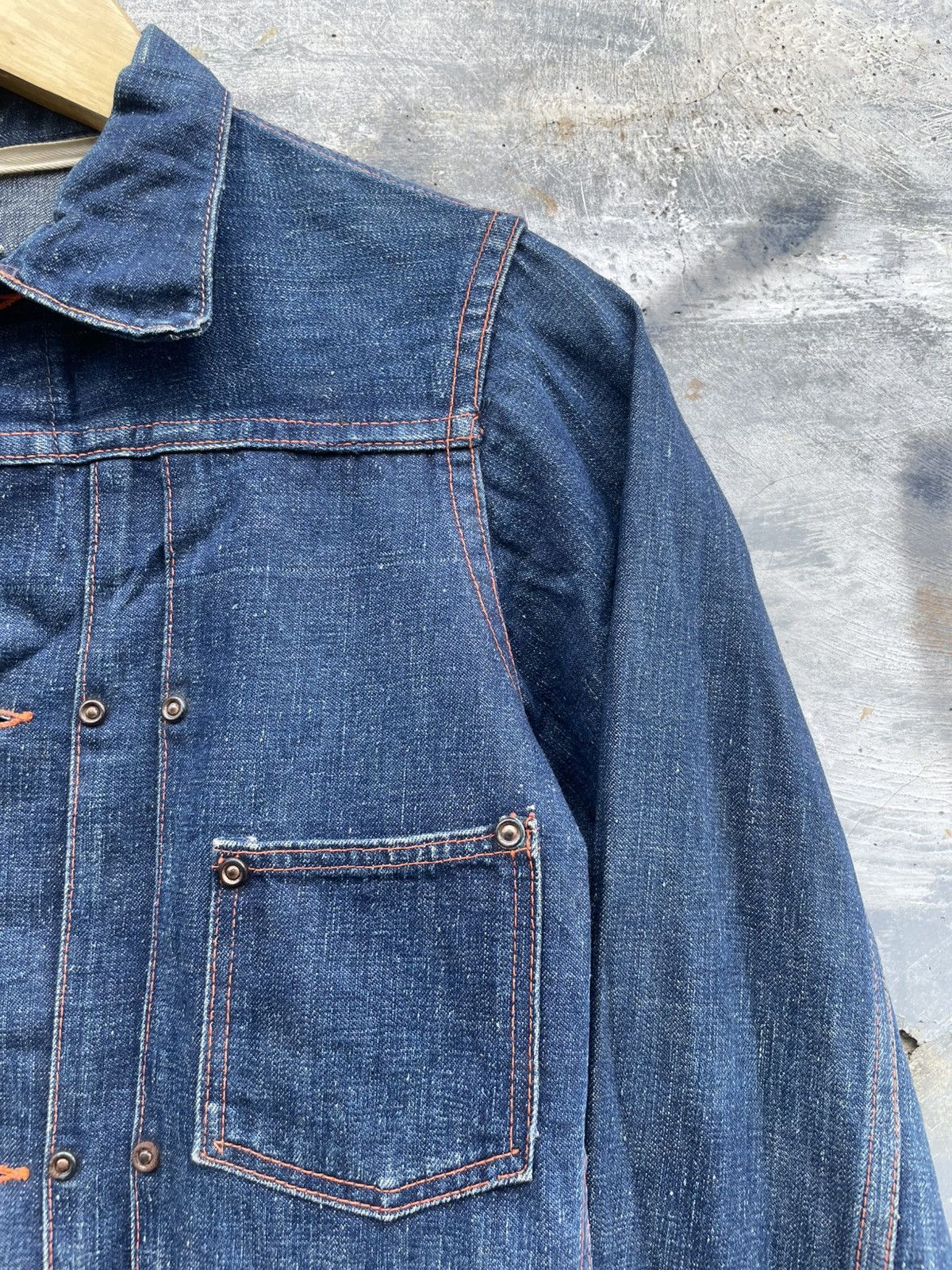 Vintage True 1940!Donut Button Selvedge Union Made WWII Denim Jacket Size US XS / EU 42 / 0 - 4 Thumbnail