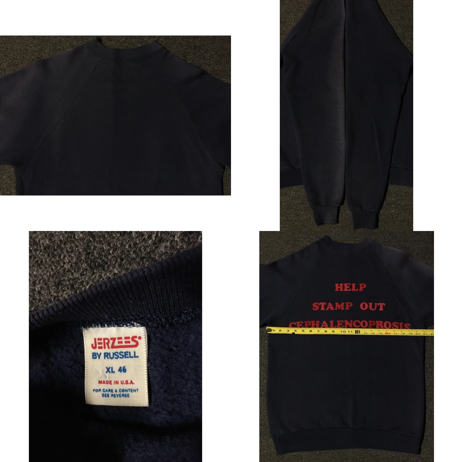 Stampd Vtg 80s Stamp Out Cephalencoprosis Faded Sweatshirt M L Doctor Medical Grunge PE Hoodie Mens Blue Size US M / EU 48-50 / 2 - 8 Thumbnail