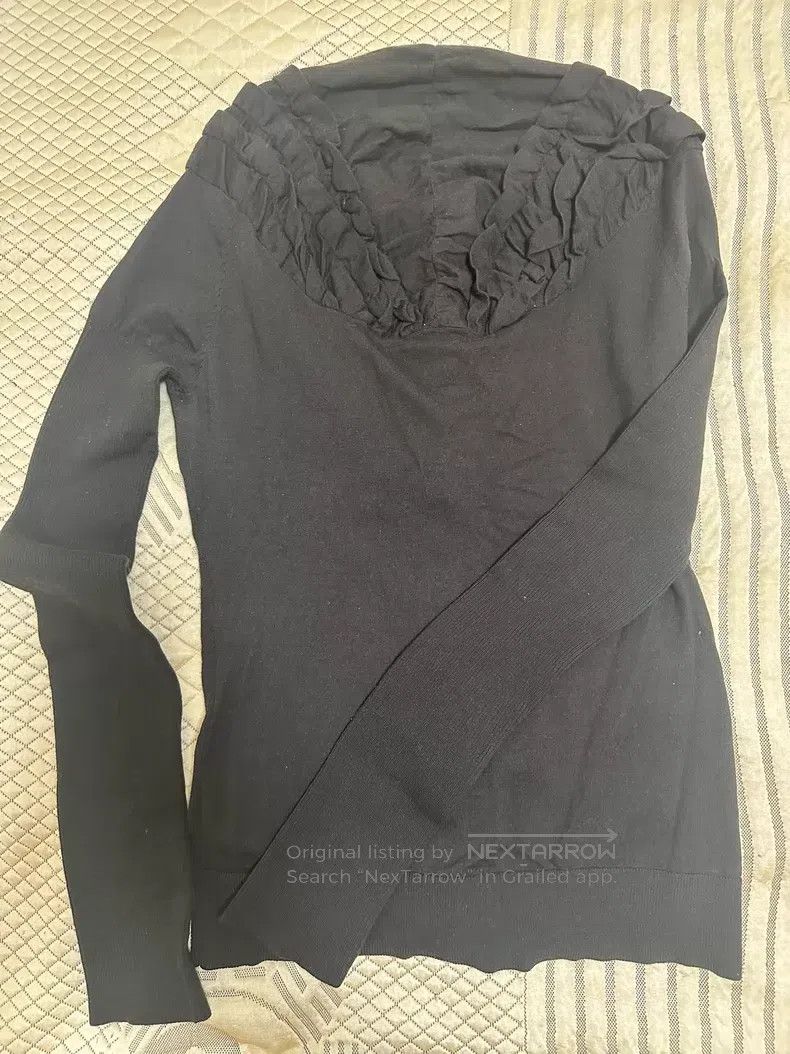 Givenchy Givenchy Chocolate Brown Pure Wool Open Cardigan Sweater Size US M / EU 48-50 / 2 - 2 Thumbnail