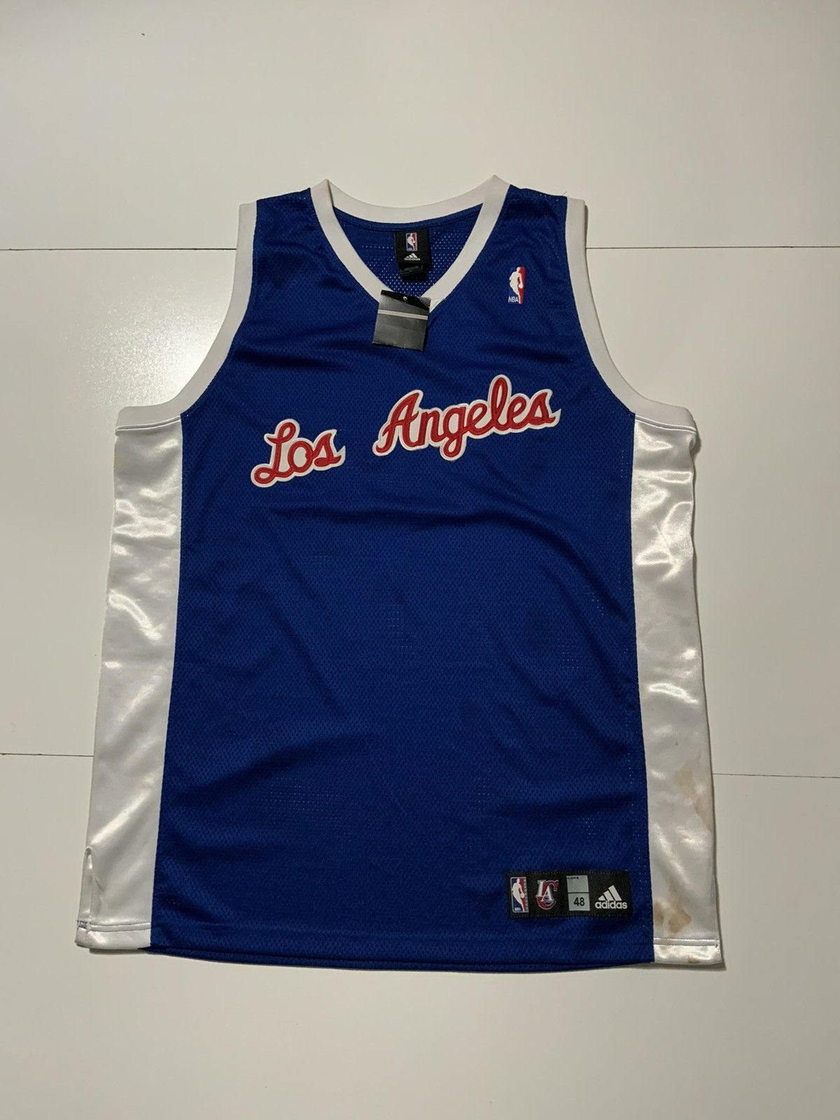 image of Adidas x NBA NWT Nba Authentics Los Angeles Clippers Blank Pro Cut Jersey in Blue, Men's (Size XL)