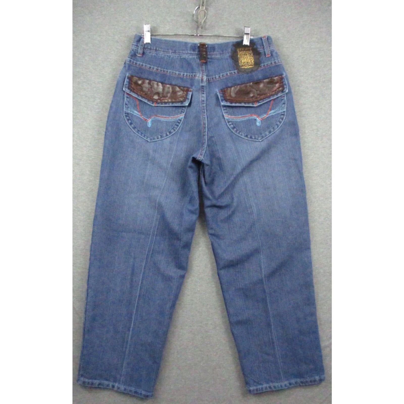 Vintage VINTAGE Red Ape Jeans 32x28 Men Blue Baggy Loose Jeans 90s Hip Hop Logo Grunge Urban-Style (Blue) Jeans Men, 90s, Logo, Baggy, Raw? Size US 32 / EU 48 - 2 Thumbnail