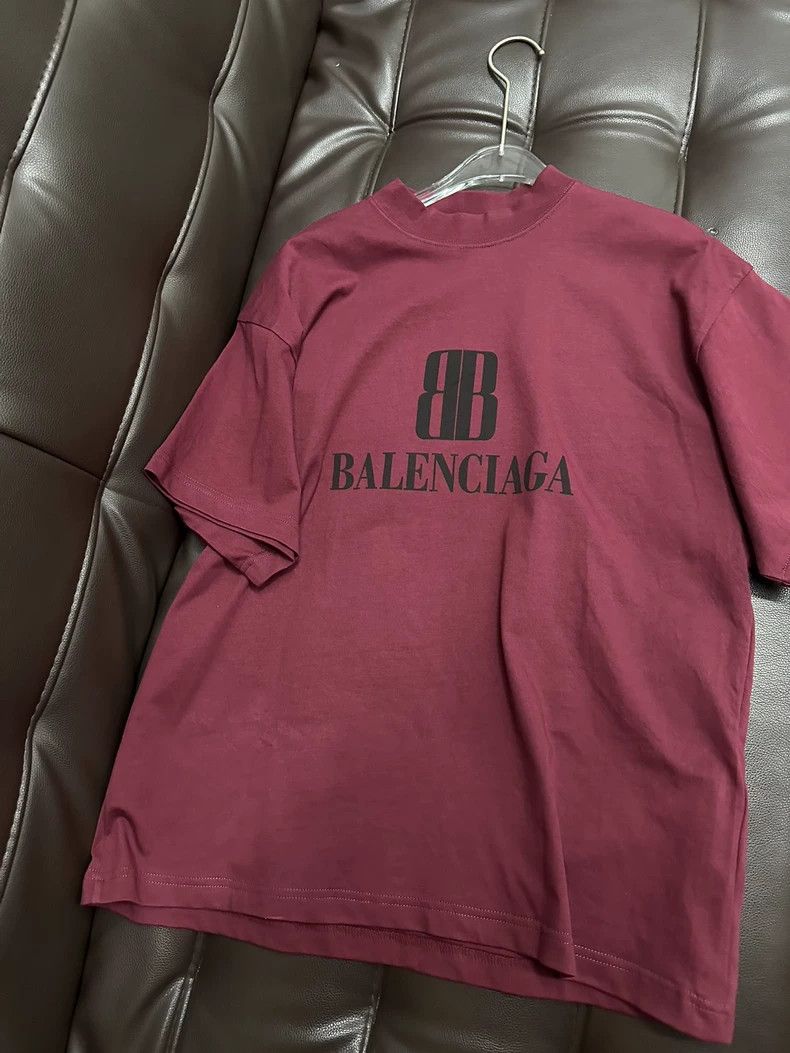 Balenciaga Balenciaga BB monogram printed short sleeve T-shirt, Burgu Size US XS / EU 42 / 0 - 1 Thumbnail