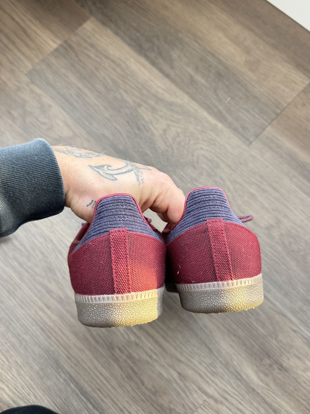 Adidas ALWAYTH x adidas Samba 'College Burgundy' Size US 9.5 / EU 42-43 - 3 Thumbnail