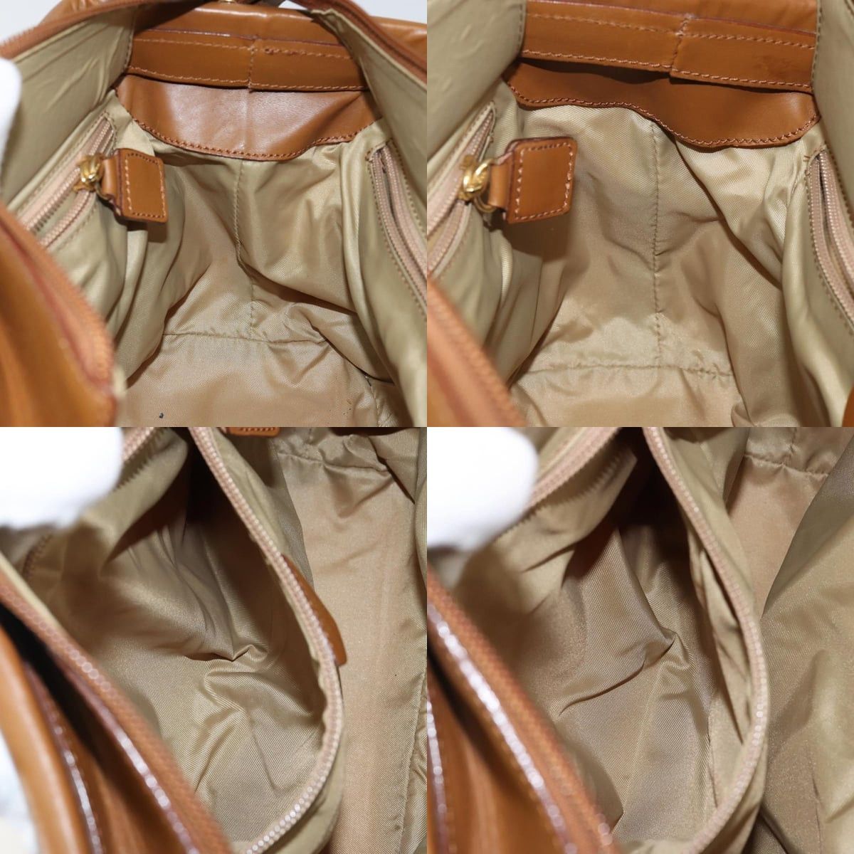Celine CELINE Hand Bag Nylon Brown Gold Size ONE SIZE - 12 Thumbnail
