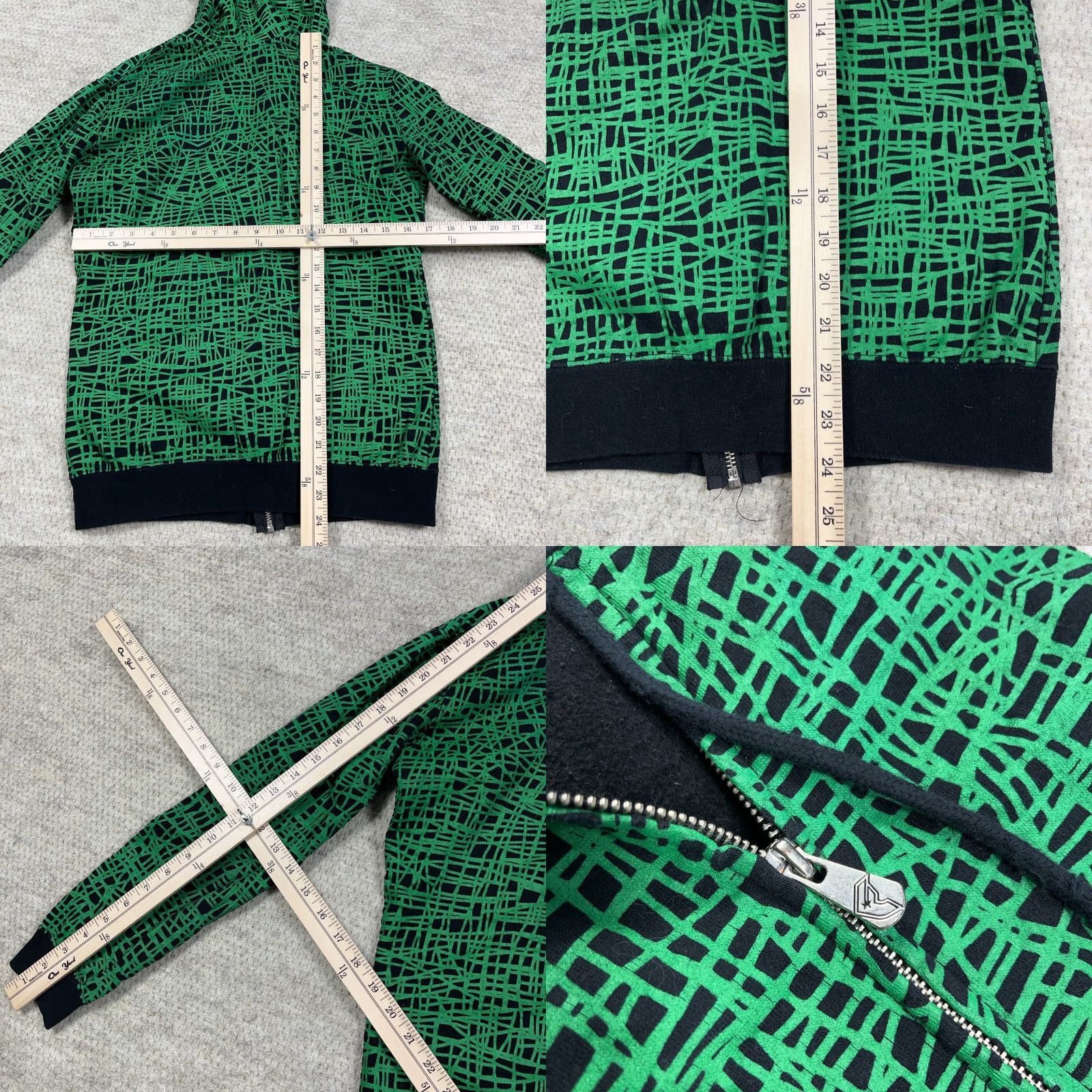 Vintage VINTAGE Famous Stars & Straps Hoodie Women S Green Full Zip AOP Logo 90s Sworn Beach Southwestern Mens Women Girls Size S / US 4 / IT 40 - 8 Thumbnail