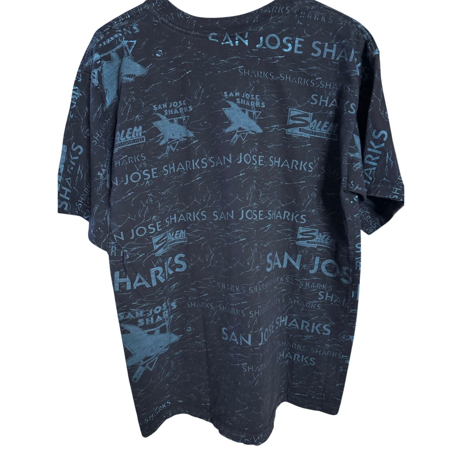 Salem Sportswear Vintage San Jose Sharks AOP Tee Size US L / EU 52-54 / 3 - 2 Thumbnail