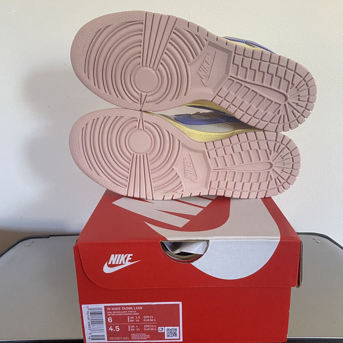 Nike Nike Dunk Low Pink Oxford Rose Athleisure DD1503-601 6 NEW Size US 6 / IT 36 - 7 Thumbnail
