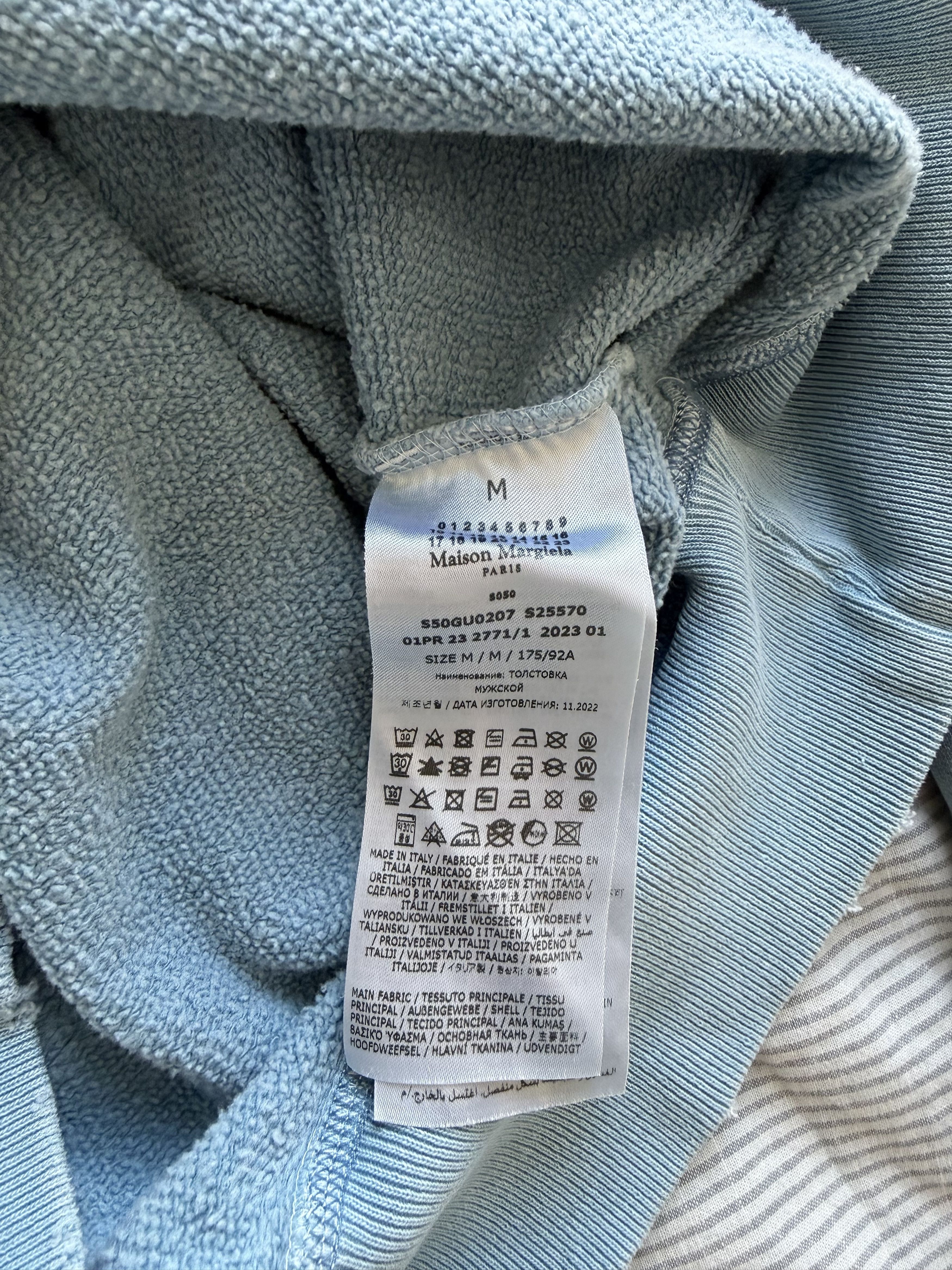 Maison Margiela Maison Margiela French Terry Crewneck Sweatshirt in Blue Size US M / EU 48-50 / 2 - 9 Thumbnail