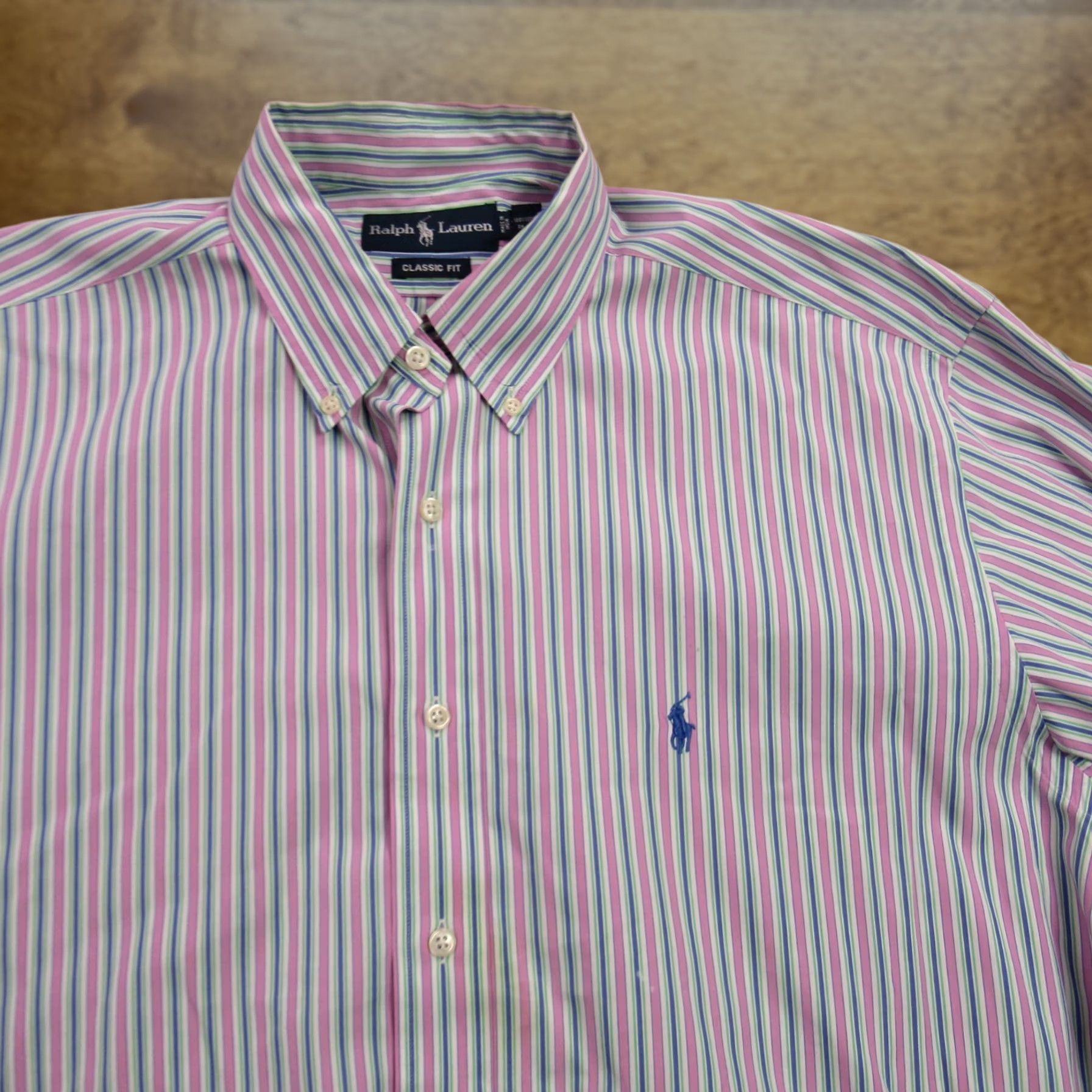 Polo Ralph Lauren Ralph Lauren Shirt Mens 16.5 Long Sleeve Button Front Stripes Classic Fit Shirt Size US L / EU 52-54 / 3 - 1 Thumbnail