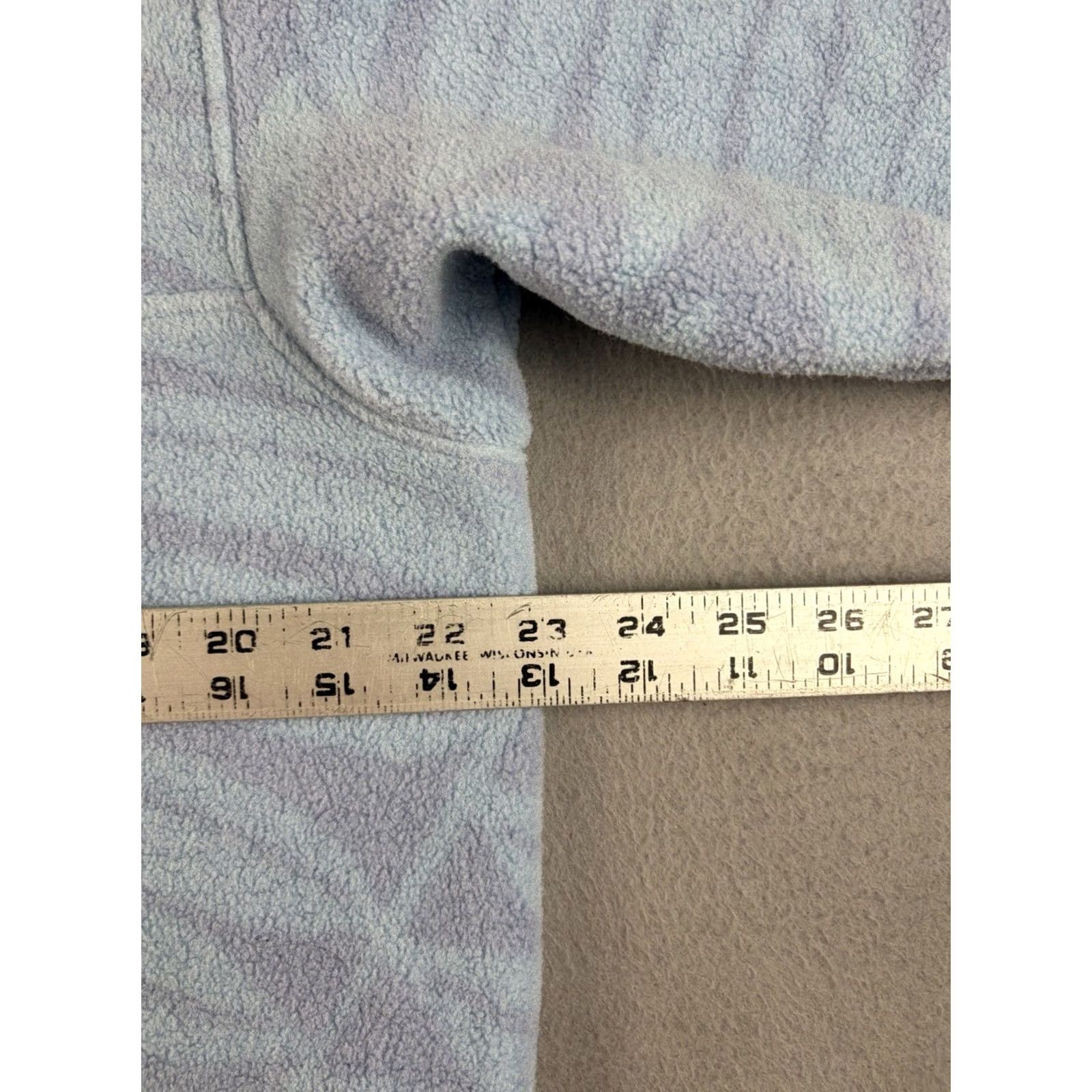 Patagonia Patagonia Synchilla Fleece T Snap Pullover Women's Large Eucalyptus Fronds Vela Blue 90s Lightweight Mock Neck Button Logo Pullover Sweater Size L / US 10 / IT 46 - 5 Thumbnail