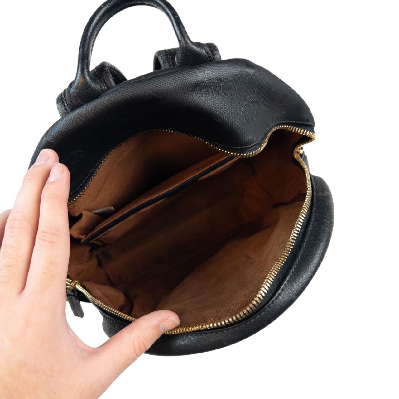 MCM Vintage MCM Monogram Leather Backpack Size ONE SIZE - 4 Thumbnail