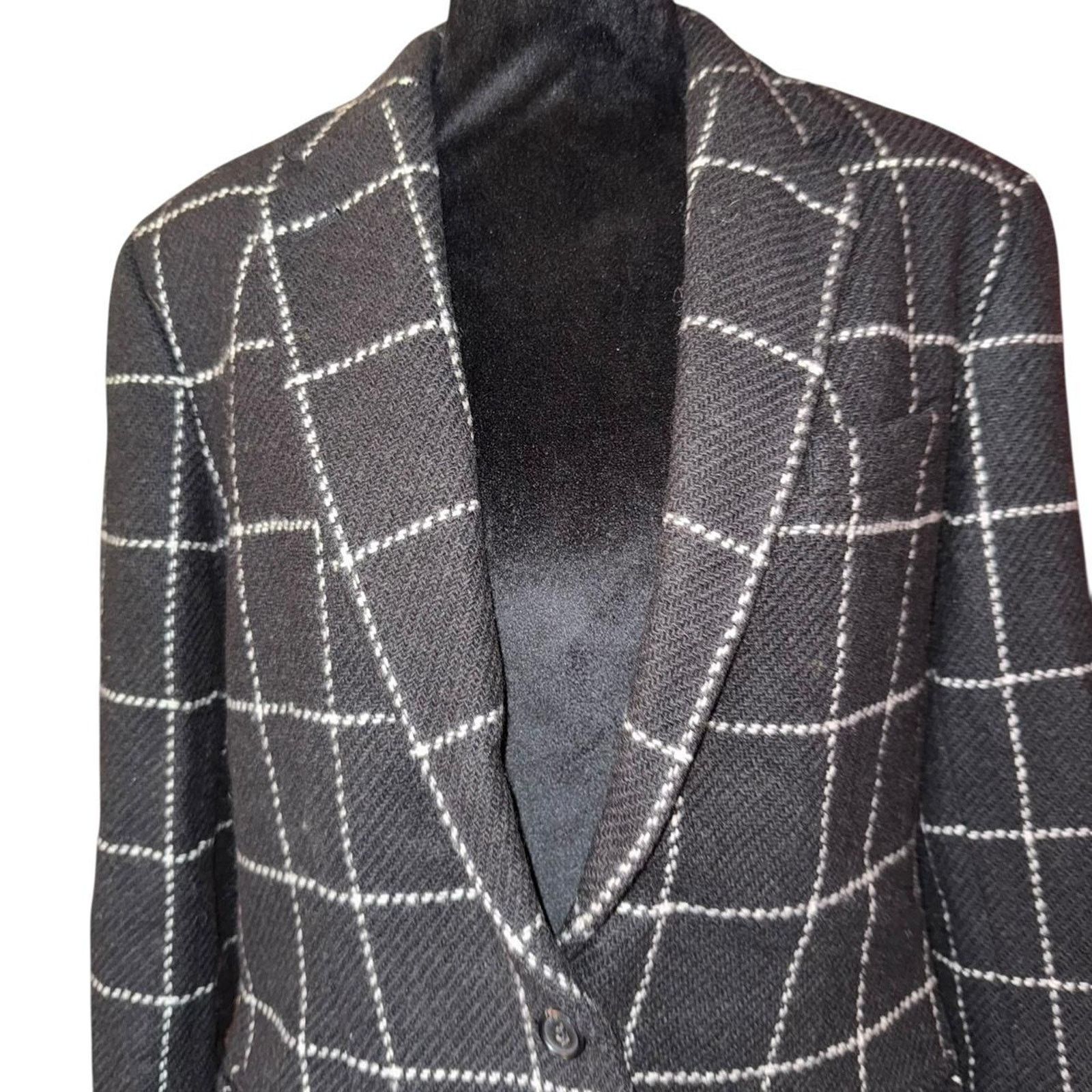 Ralph Lauren Vtg ralph lauren grey wool windowpane blazer jacket 12 Size XL / US 12-14 / IT 48-50 - 2 Thumbnail