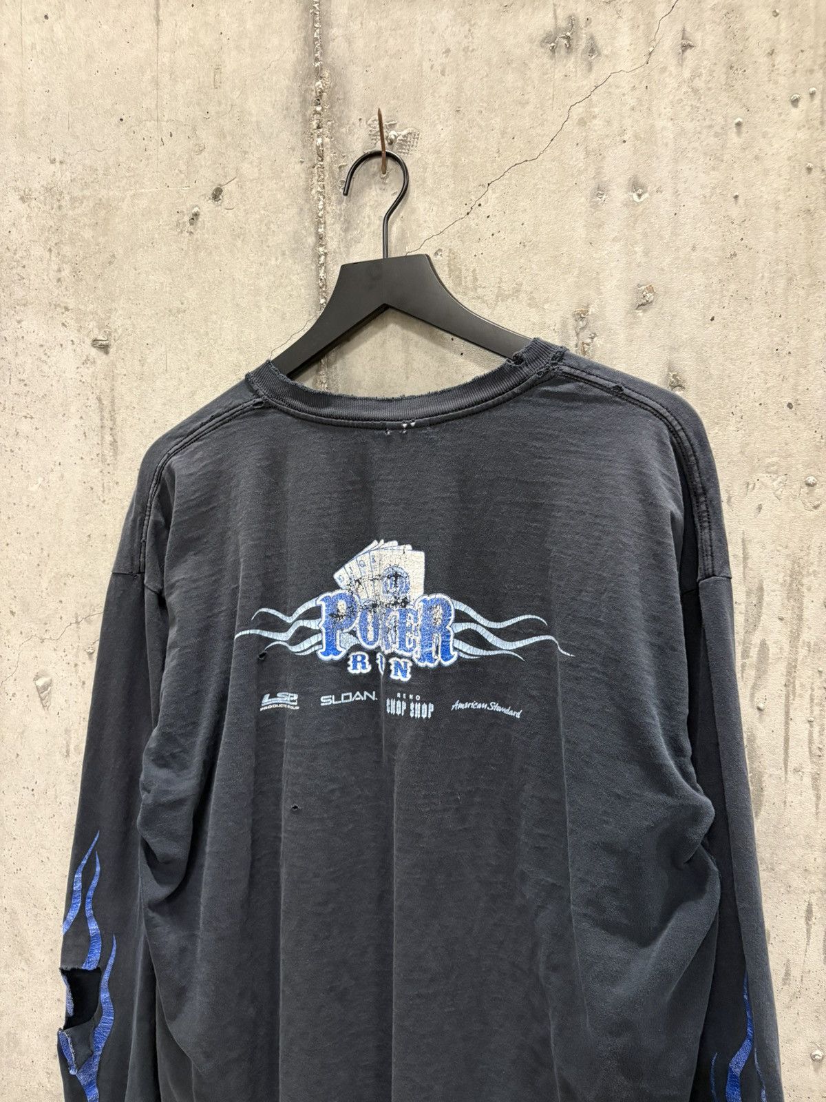 Vintage Vintage Poker Run Flame Shirt Faded Distressed Grunge Band Size US XL / EU 56 / 4 - 5 Thumbnail