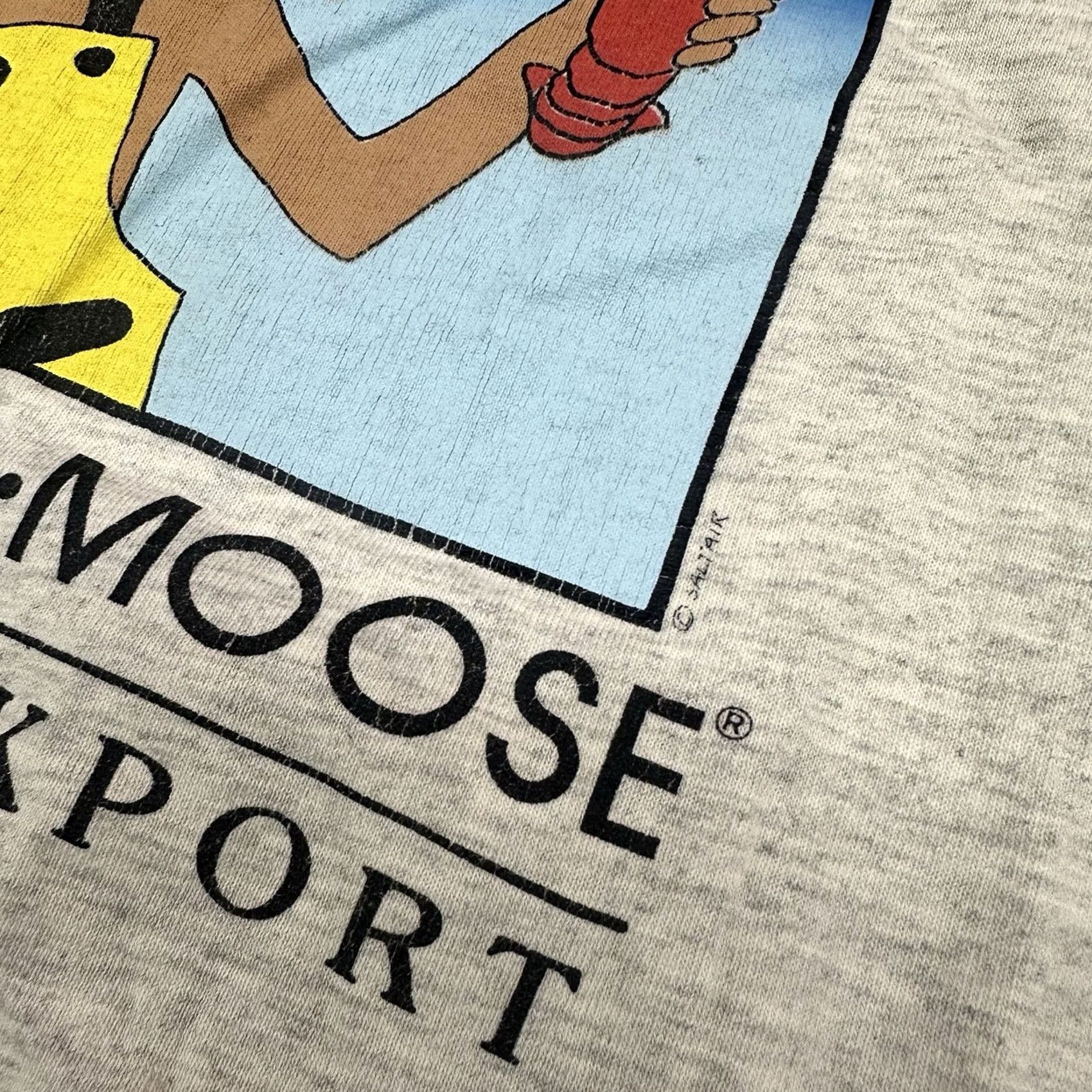 Lee VINTAGE Lee Total Cotton Moose Art T Shirt Gray XL Men Size US XL / EU 56 / 4 - 4 Thumbnail