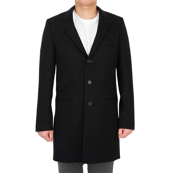 Saint Laurent Paris o1s1wg110824 Chesterfield Coat Pointed Lapels Wool in Black Size US L / EU 52-54 / 3 - 3 Thumbnail