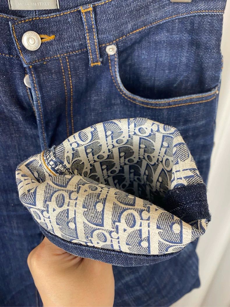 Dior Dior Dark blue inner full-printed logo jeans 2504-Nextarrow Size 28" / US 6 / IT 42 - 7 Thumbnail