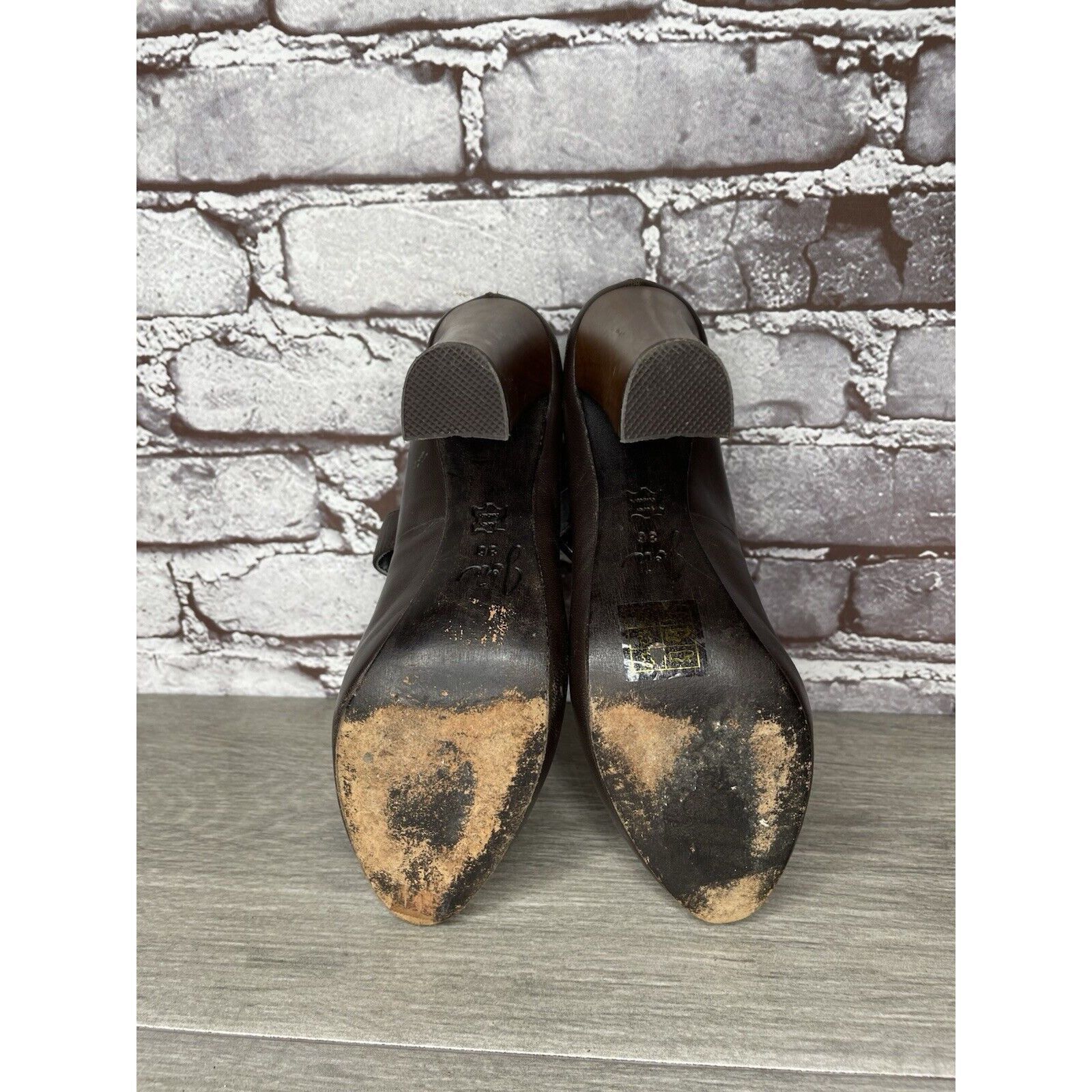 Joie Joie Brown Leather Mary Jane Strap Wooden Pump Heel Shoes Wo Size US 6 / IT 36 - 5 Thumbnail
