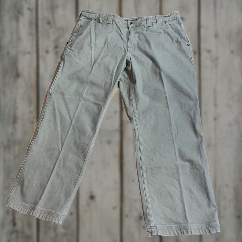 Vintage Duluth Trading Mens Burly Flex Fire Hose Carpenter Pants 42 x 30 Beige Size US 42 / EU 58 - 1 Thumbnail