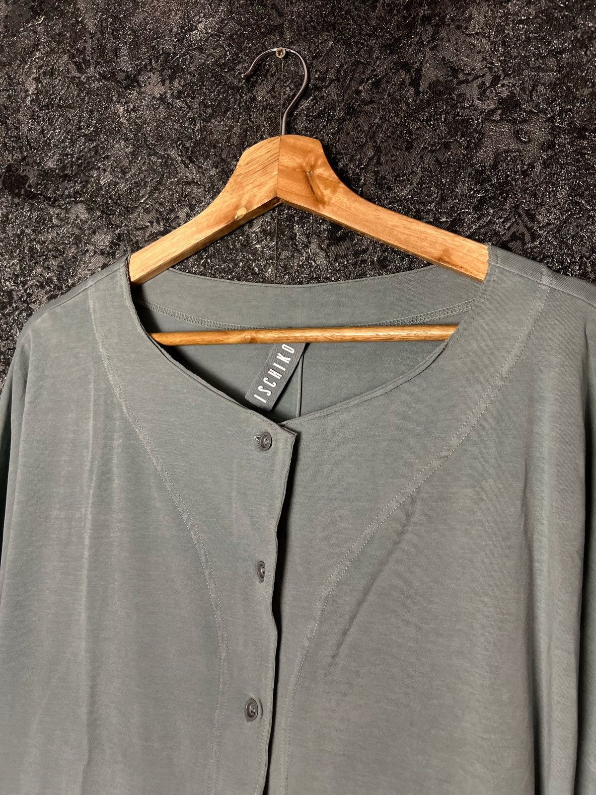 Designer ISCHIKO By Oska Avant Garde Cardigan Gray 3/4 Sleeves Size 3 Size M / US 6-8 / IT 42-44 - 2 Thumbnail