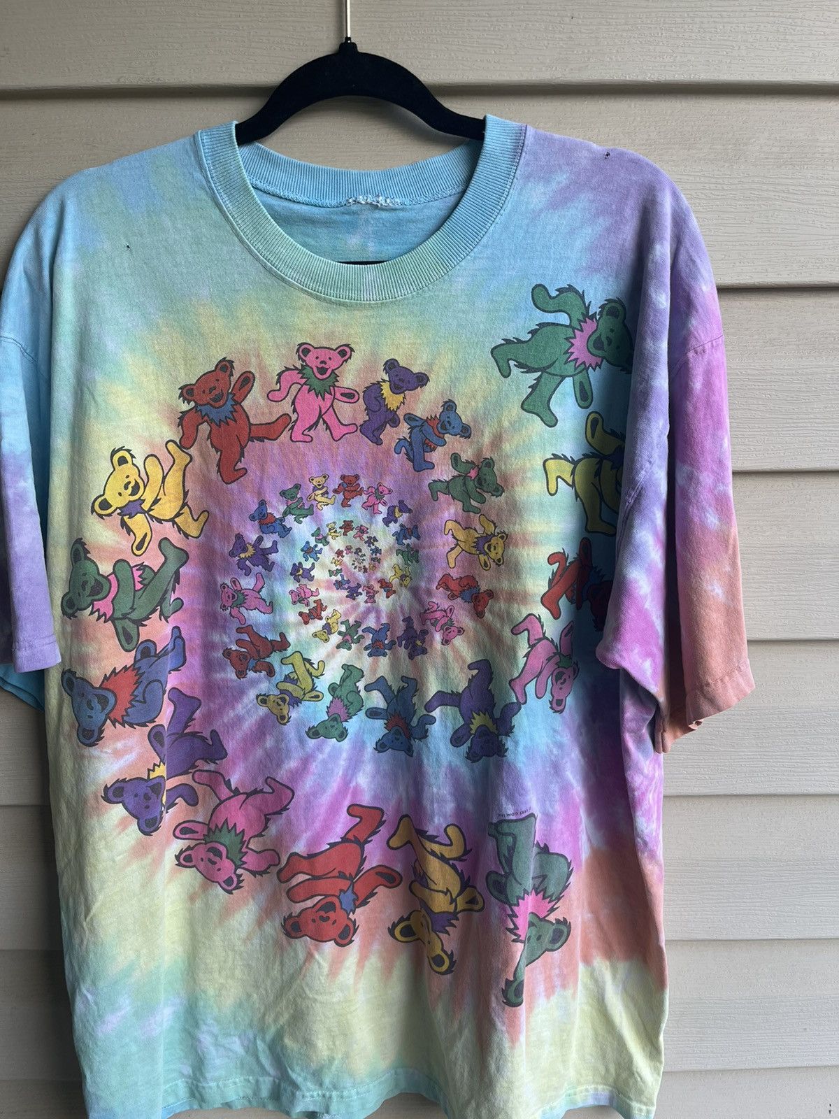 Vintage Early 90s Grateful store Dead Tie Dye Bear Shirt