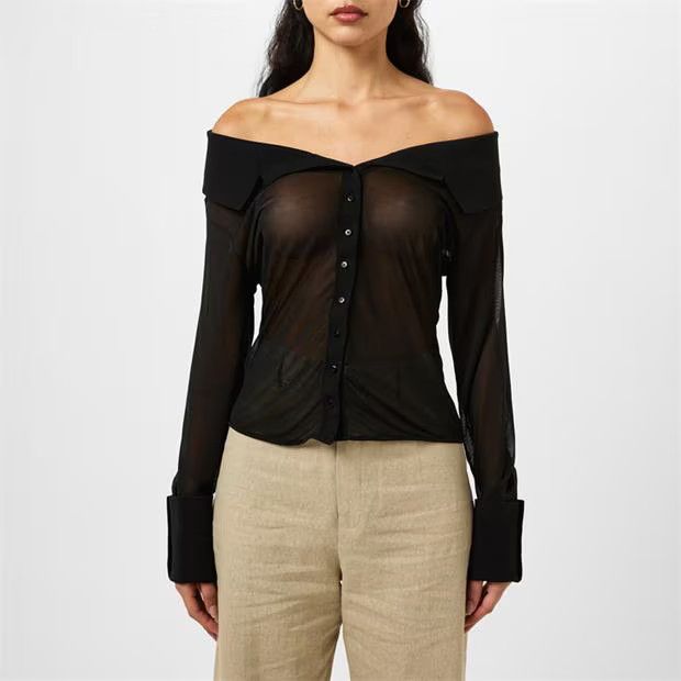 Jacquemus o1g2r1mq1024 Brezza Shirt in Black Size XXS / US 00 / IT 34 - 3 Thumbnail