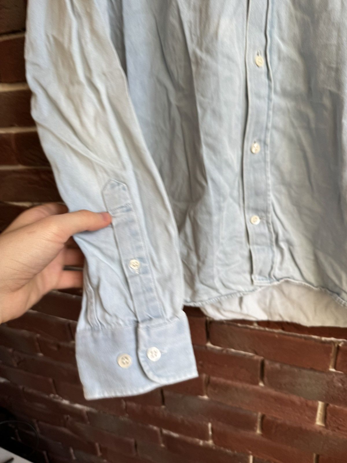 Acne Studios Acne Studios Isherwood PAW16 Denim Button Up Shirt 46 POP Size US M / EU 48-50 / 2 - 5 Thumbnail