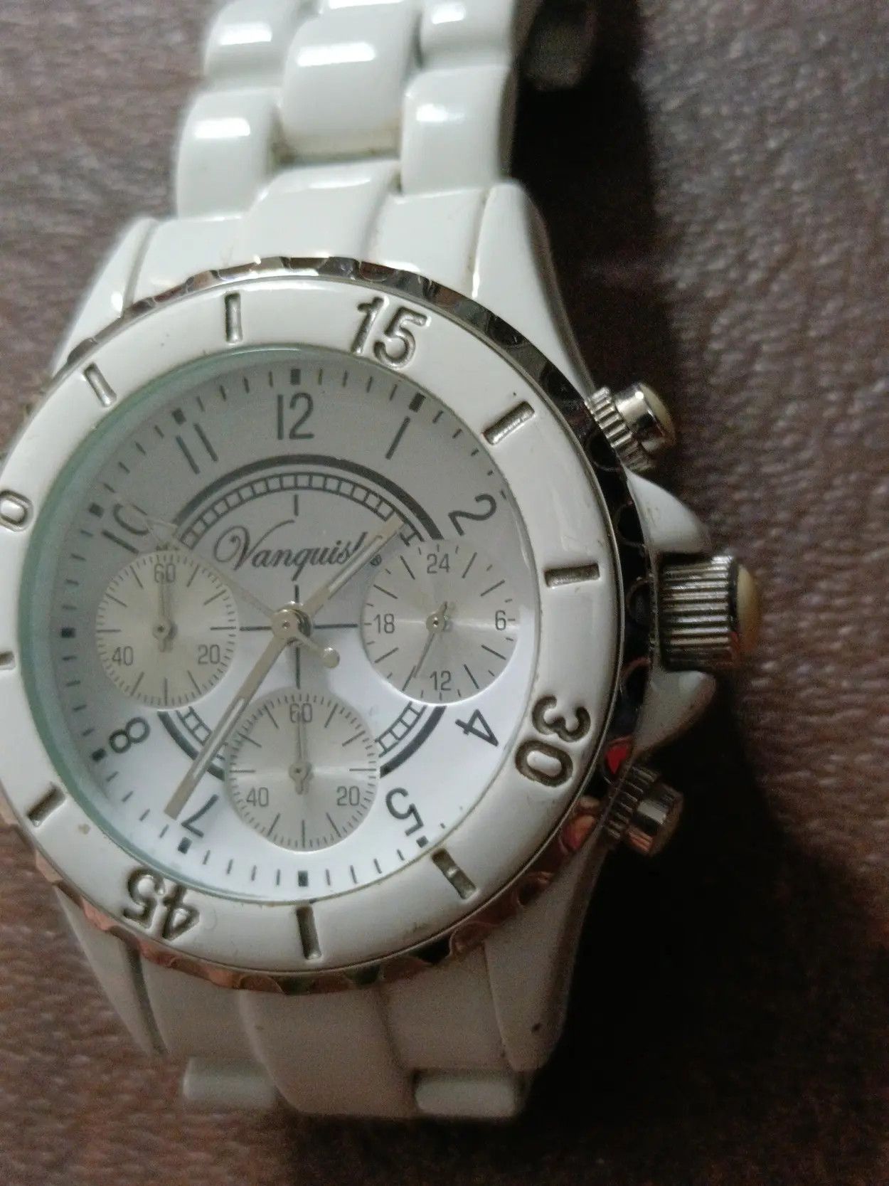 Vanquish Vanquish japan ceramic triple calendar quartz watch Size ONE SIZE - 4 Thumbnail