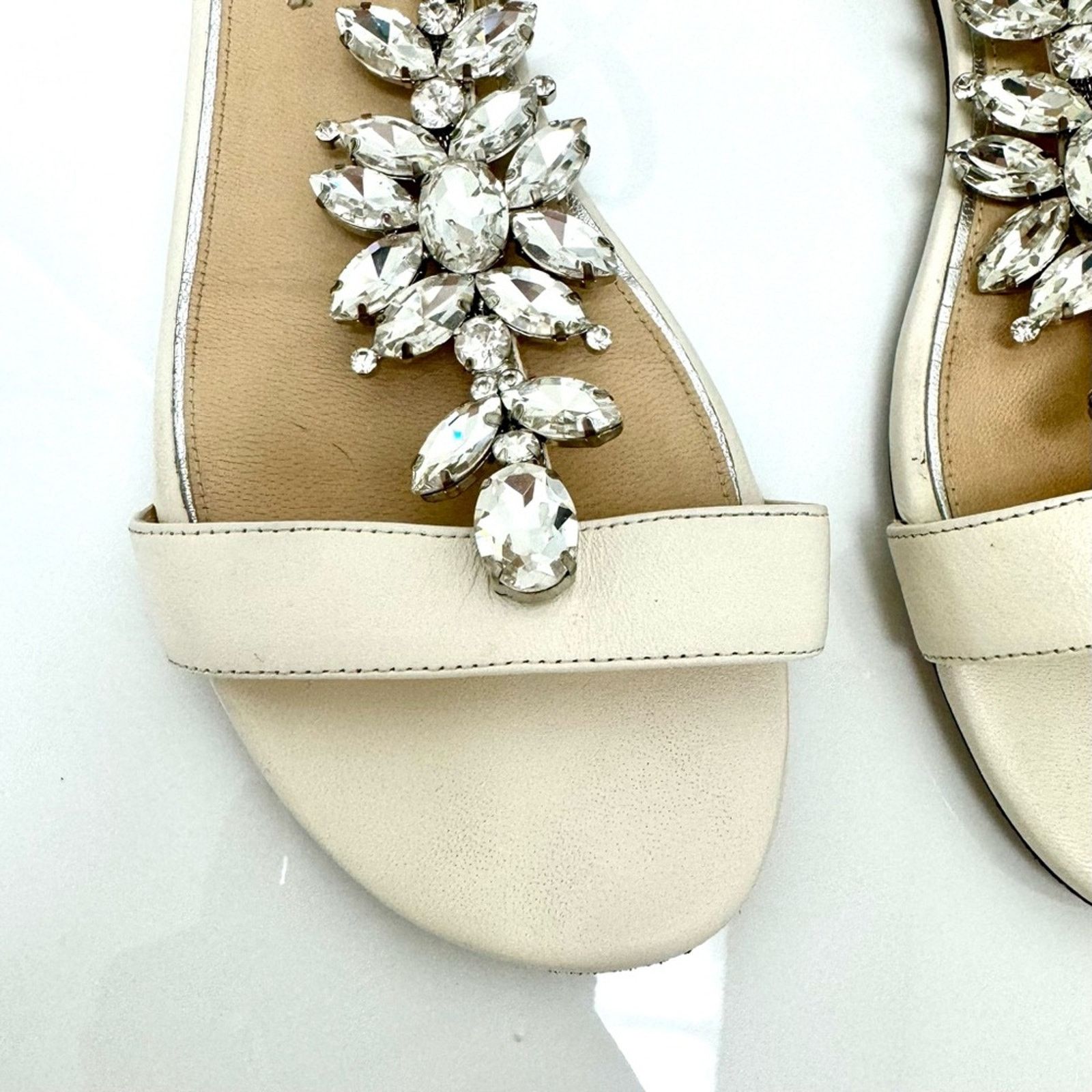 Jimmy Choo JIMMY CHOO Averie Embellished Leather Sandals, Size 37,5 Size US 7 / IT 37 - 4 Thumbnail