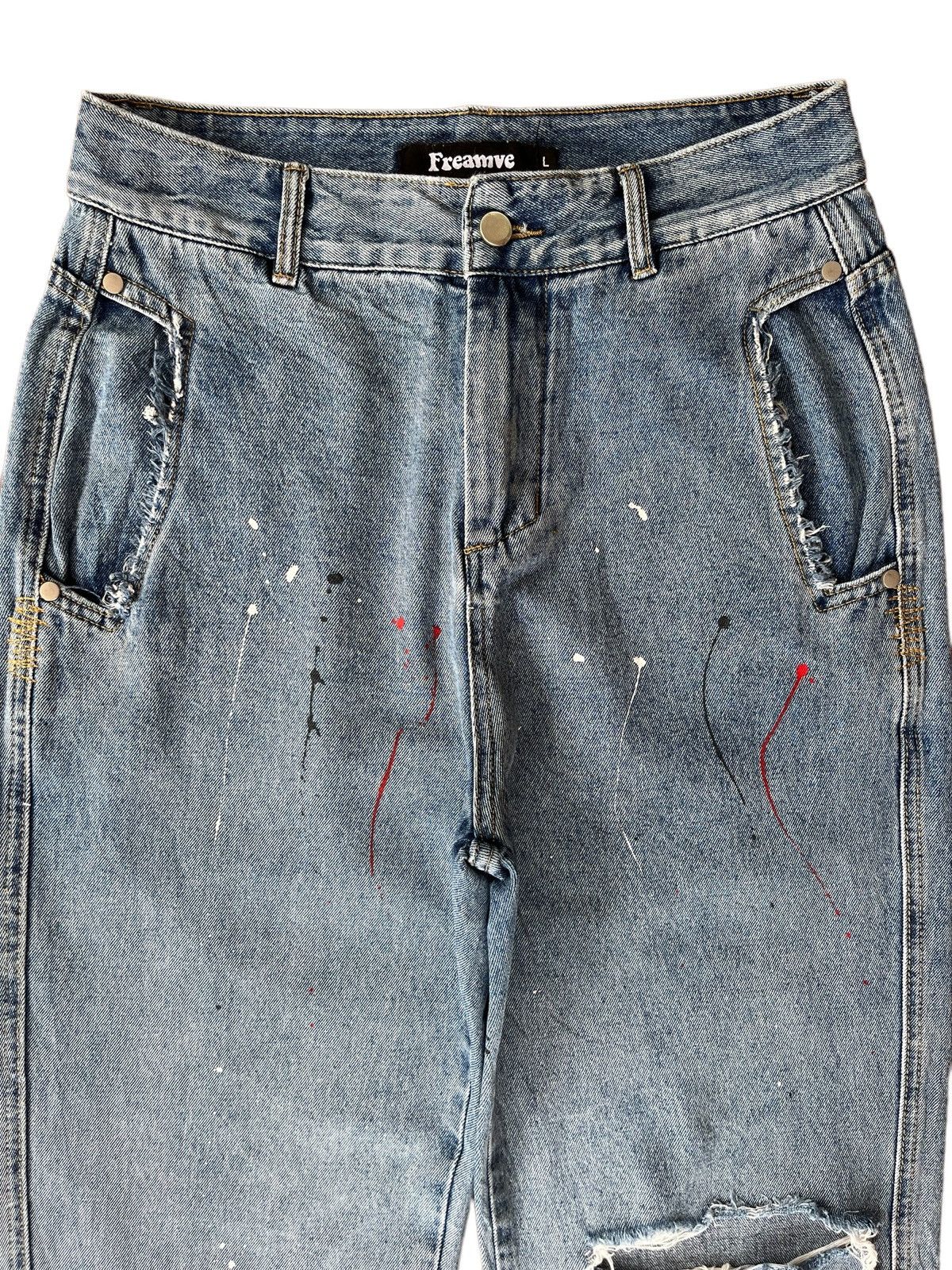Japanese Brand Vintage Japanese Brand Paint Splatter Distressed Baggy Jeans Size US 30 / EU 46 - 3 Thumbnail