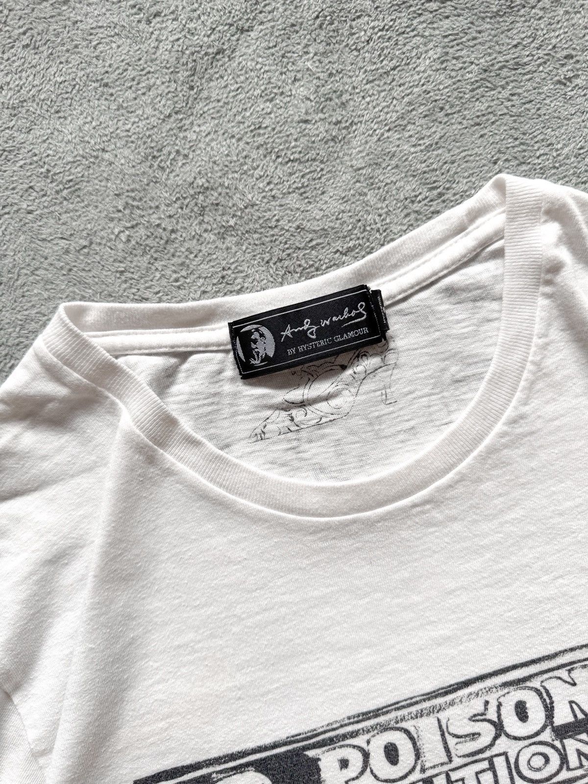 Andy Warhol × Hysteric Glamour Vintage Hysteric Glamour x Andy Warhol Poison Caution Tshirt Size US M / EU 48-50 / 2 - 3 Thumbnail