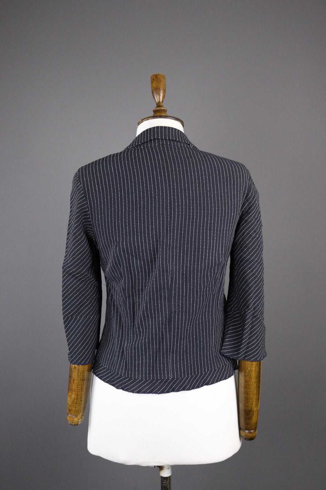 Designer Ladies Marc Cain Gray Wool Classic Blazer Jacket Size 2 Size XS / US 0-2 / IT 36-38 - 6 Thumbnail