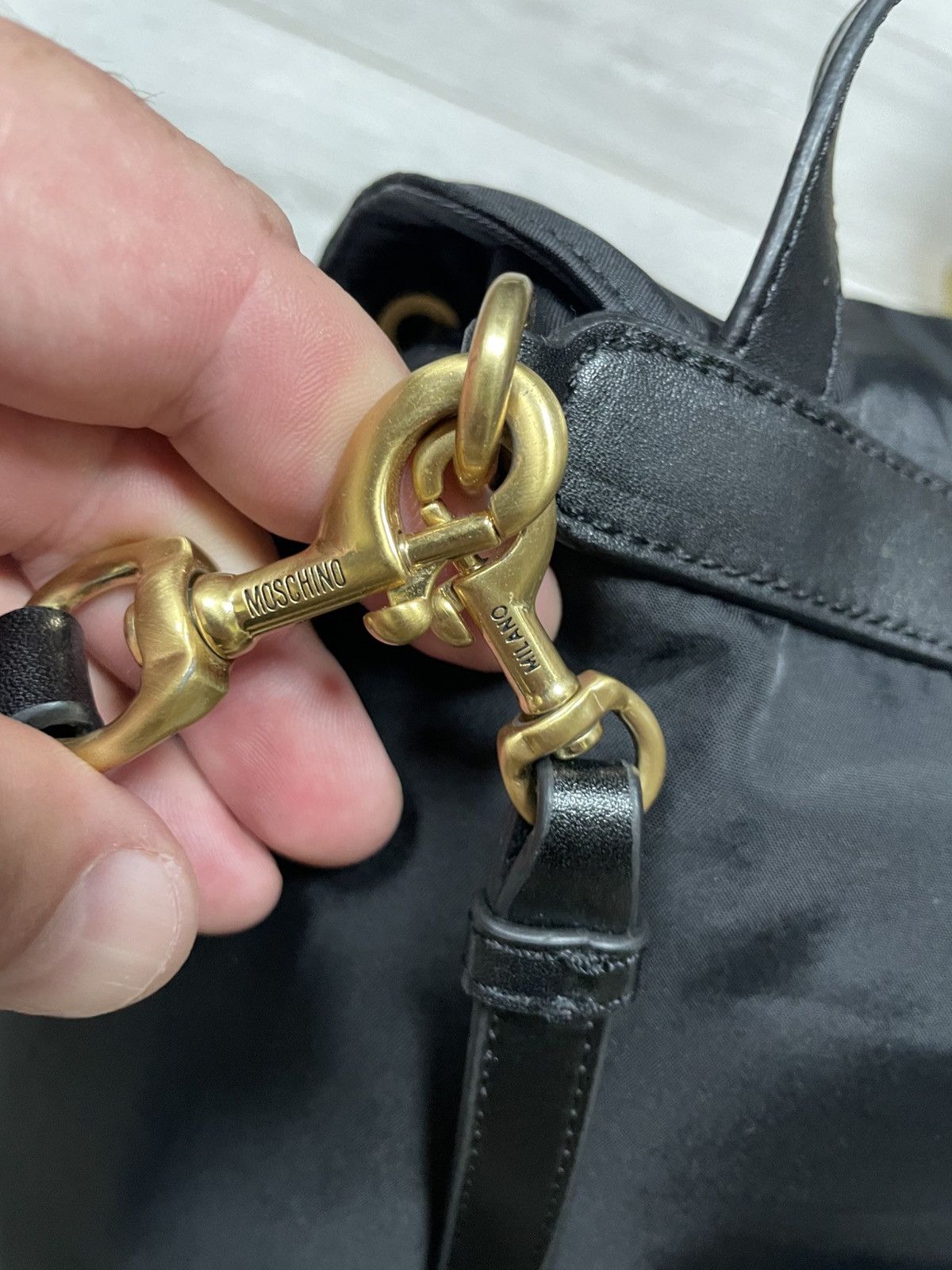 Moschino Moschino big gold logo backpack spell out Size ONE SIZE - 11 Thumbnail
