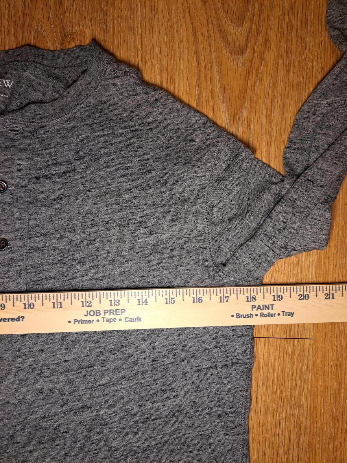J.Crew J Crew Sweater Mens Small Gray 100% Cotton Henley Size US S / EU 44-46 / 1 - 5 Thumbnail