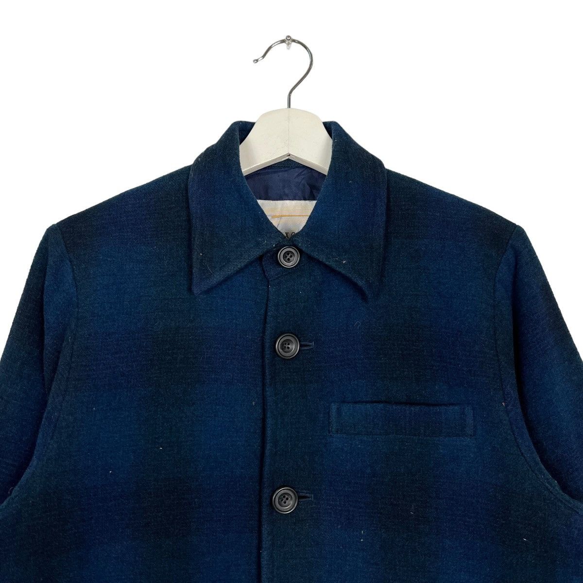 Issey Miyake 🔥 EXOAH SKOLE SHODOW PLAID WOOL JACKET Size US M / EU 48-50 / 2 - 3 Thumbnail