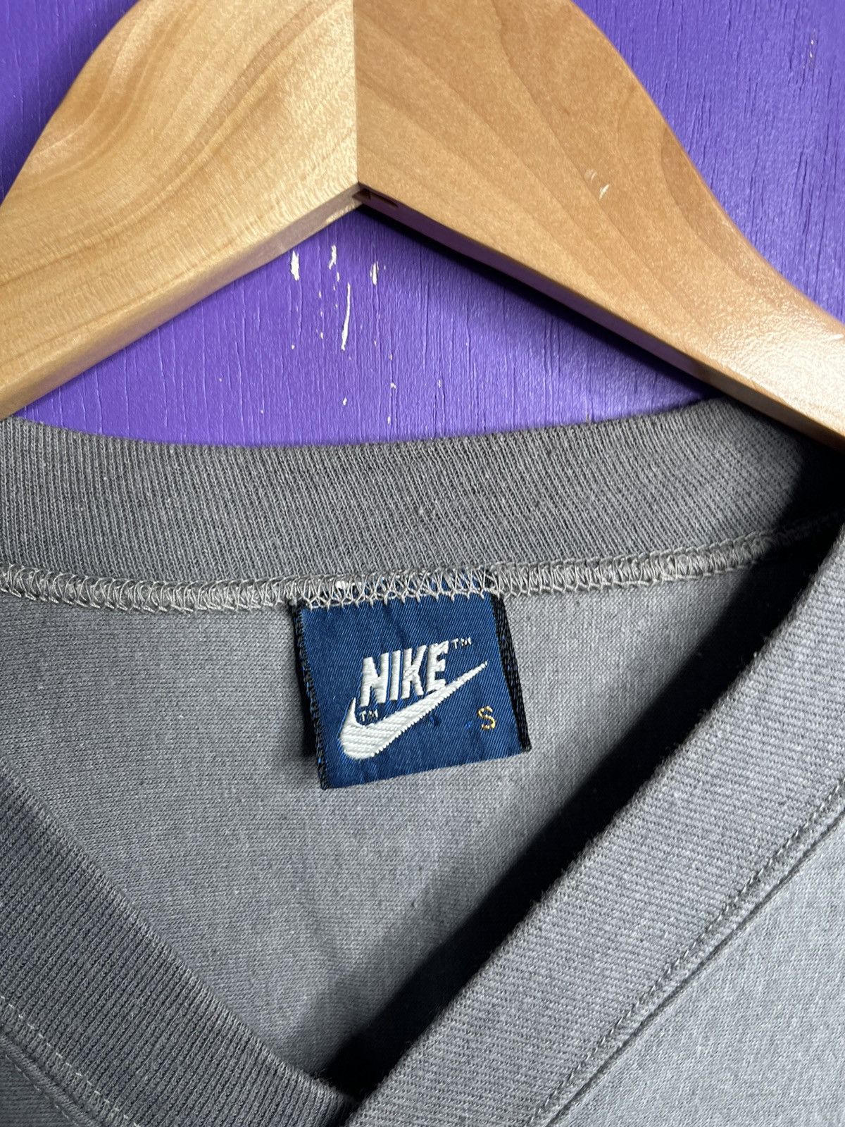 Nike × Vintage Vintage 80s Nike big logo jersey shirt Size US S / EU 44-46 / 1 - 4 Thumbnail