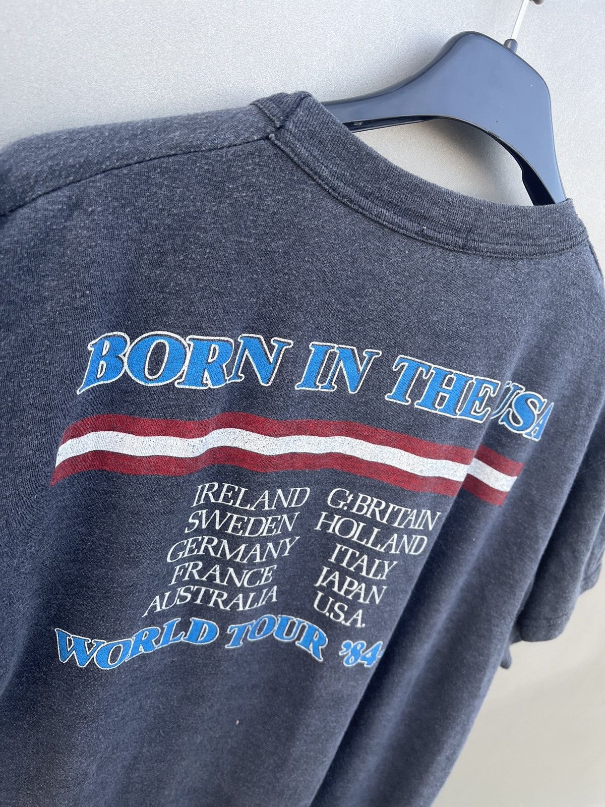 Band Tees 1984s Vintage Bruce Springsteen Shirt merch Tour Size US S / EU 44-46 / 1 - 4 Thumbnail