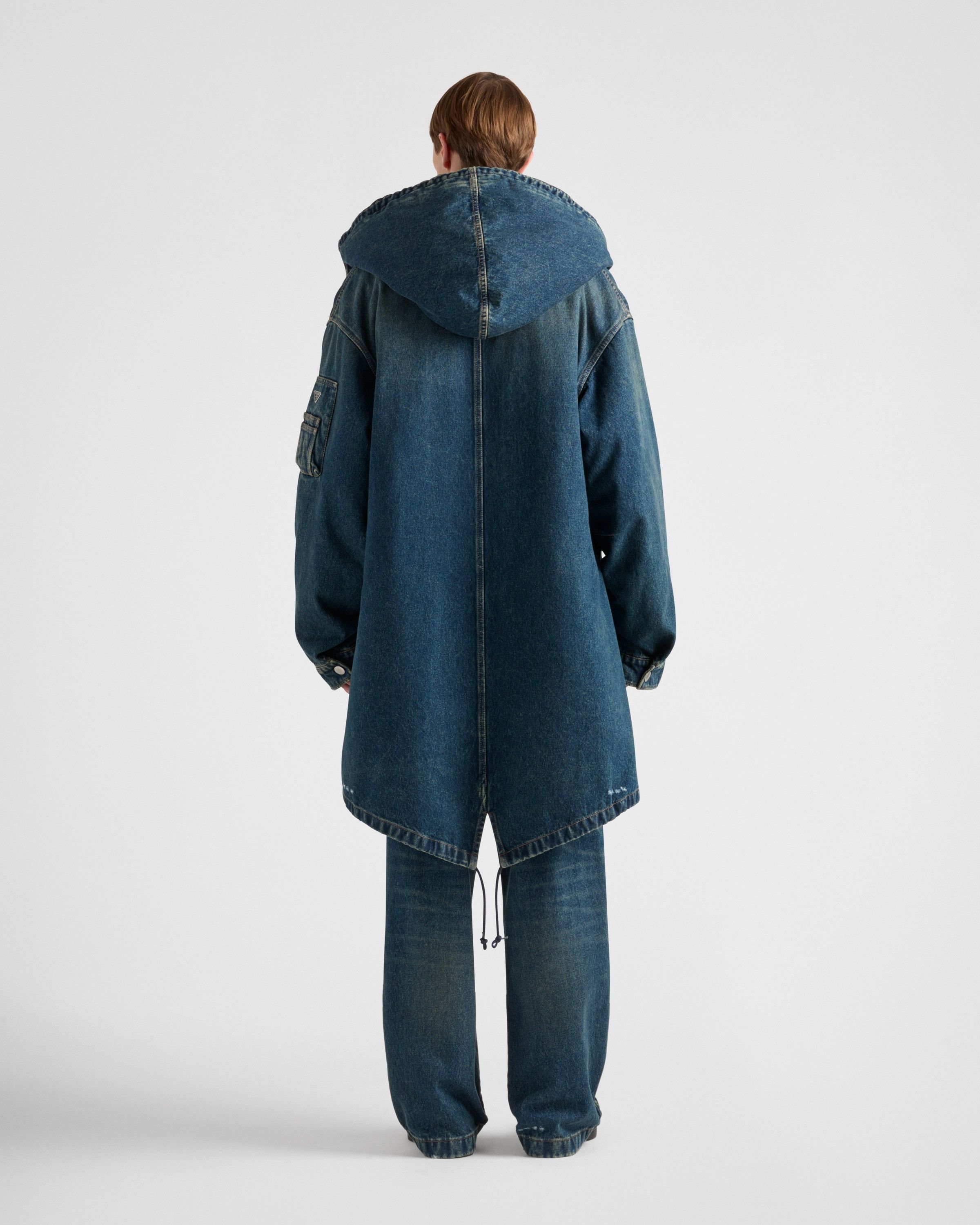 Prada o1bcso1str1025 Padded Denim Jacket in Blue Size US S / EU 44-46 / 1 - 5 Thumbnail