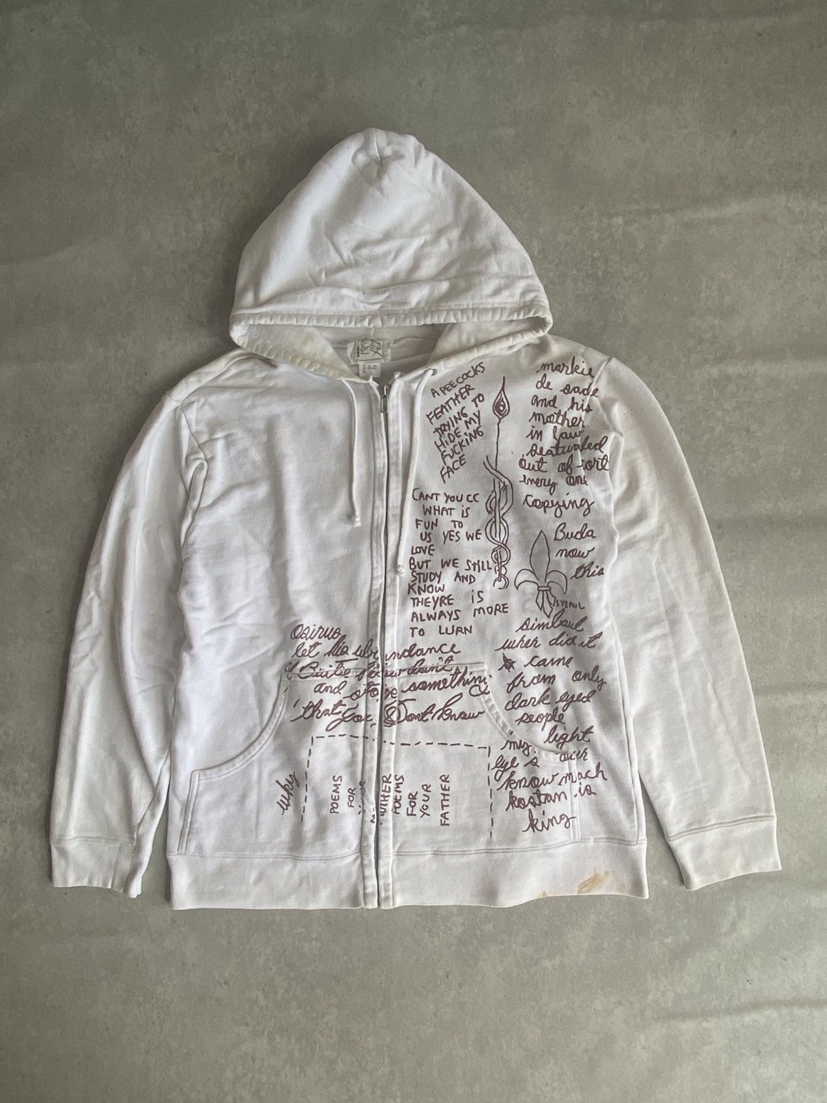 Hysteric Glamour 💀LAST DROP💀Poem Punk Thrashed Hoodie ifsixwasnine lgb style Size US L / EU 52-54 / 3 - 1 Thumbnail
