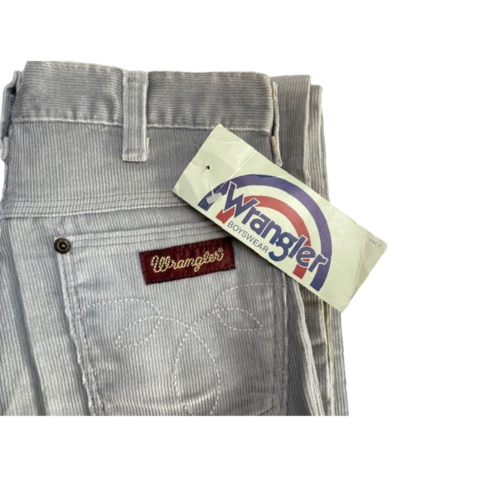 Wrangler VINTAGE Wrangler Corduroy Straight Leg Jeans Men 29x36 Gray NWT Deadstock 70s Size US 29 - 3 Thumbnail